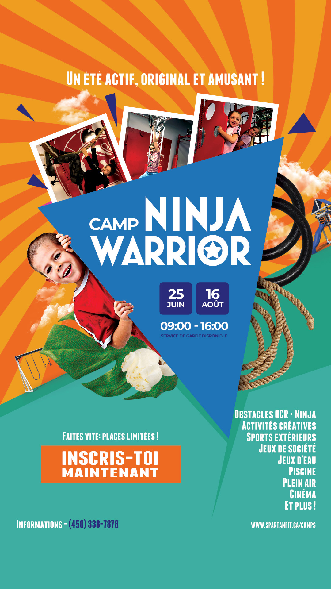Camp de jour sportif "Ninja Warrior" | SpartanFit • Sainte-Julie